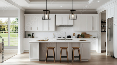 elegant contemporary kitchen room interior Modern Contemporary .white and wood material