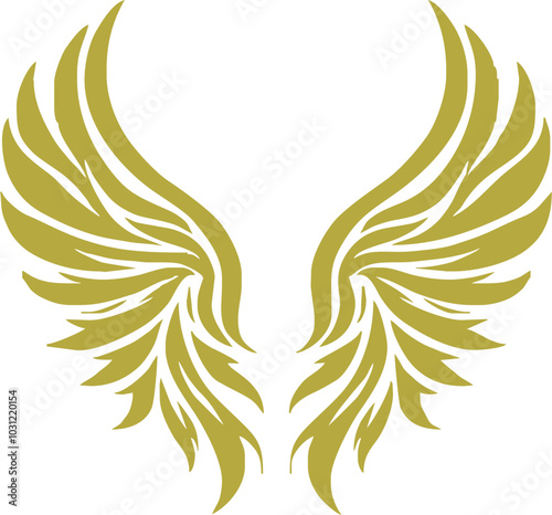 Divine Angel Wings vector. Elegant Spiritual Design