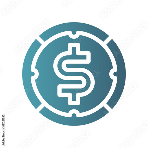 profitability icon flat gradient icon