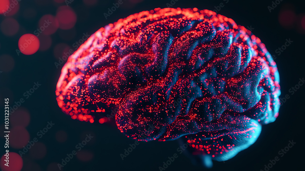 A vibrant, abstract representation of a human brain with colorful lights, showcasing neural connections and synapses in a captivating artistic style. A vibrant, abstract representation of a human brain with colorful lights, showcasing neural connections and synapses in a captivating artistic style.