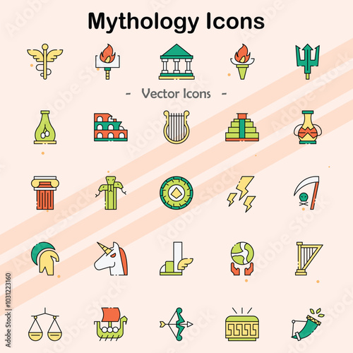 Icons representing myths and mythological themes.