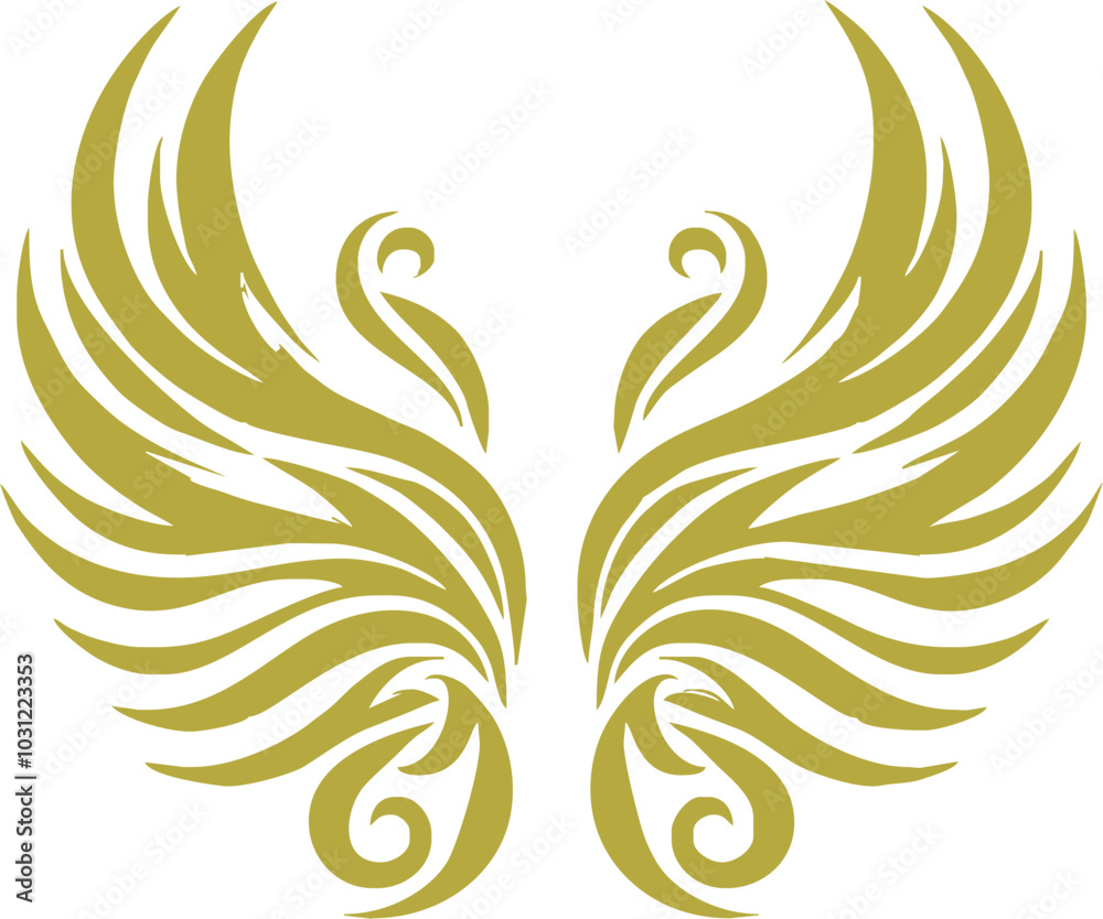 Divine Angel Wings vector. Elegant Spiritual Design Divine Angel Wings vector. Elegant Spiritual Design