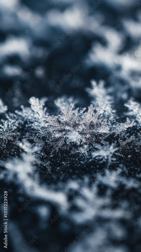 Frosted Geometry, intricate frost crystals on a cold surface, revealing delicate patterns and natural artistry in winter's chill Frosted Geometry, intricate frost crystals on a cold surface, revealing delicate patterns and natural artistry in winter's chill