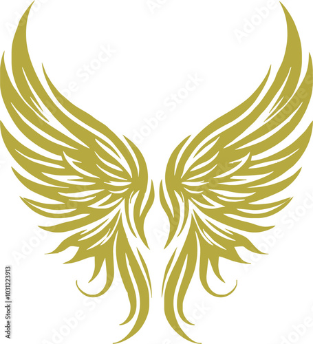 Divine Angel Wings vector. Elegant Spiritual Design