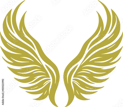 Divine Angel Wings vector. Elegant Spiritual Design