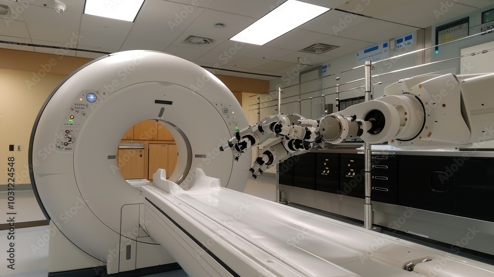 Advanced MRI Technology in Medical Imaging Room