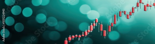 A vibrant financial chart displays an upward trend against a bokeh background, symbolizing growth and investment opportunities.