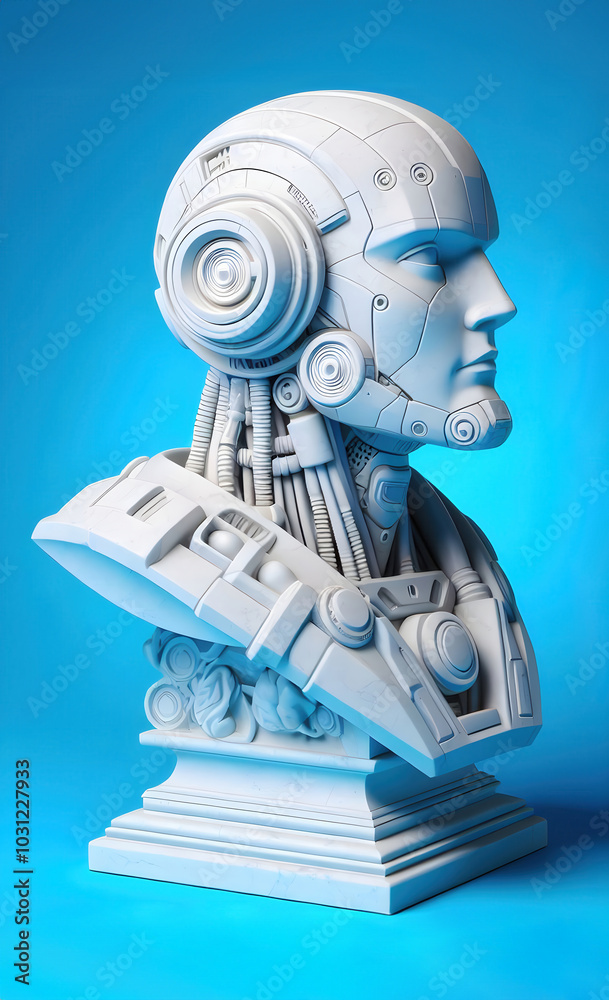 Naklejka premium robot with space for text