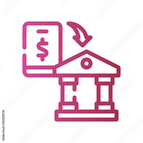 banking gradient icon