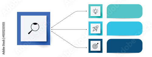 Design Thinking Related Process Infographic Template. 3 - 8 Process Timeline Chart. Workflow Layout with Linear Icons
