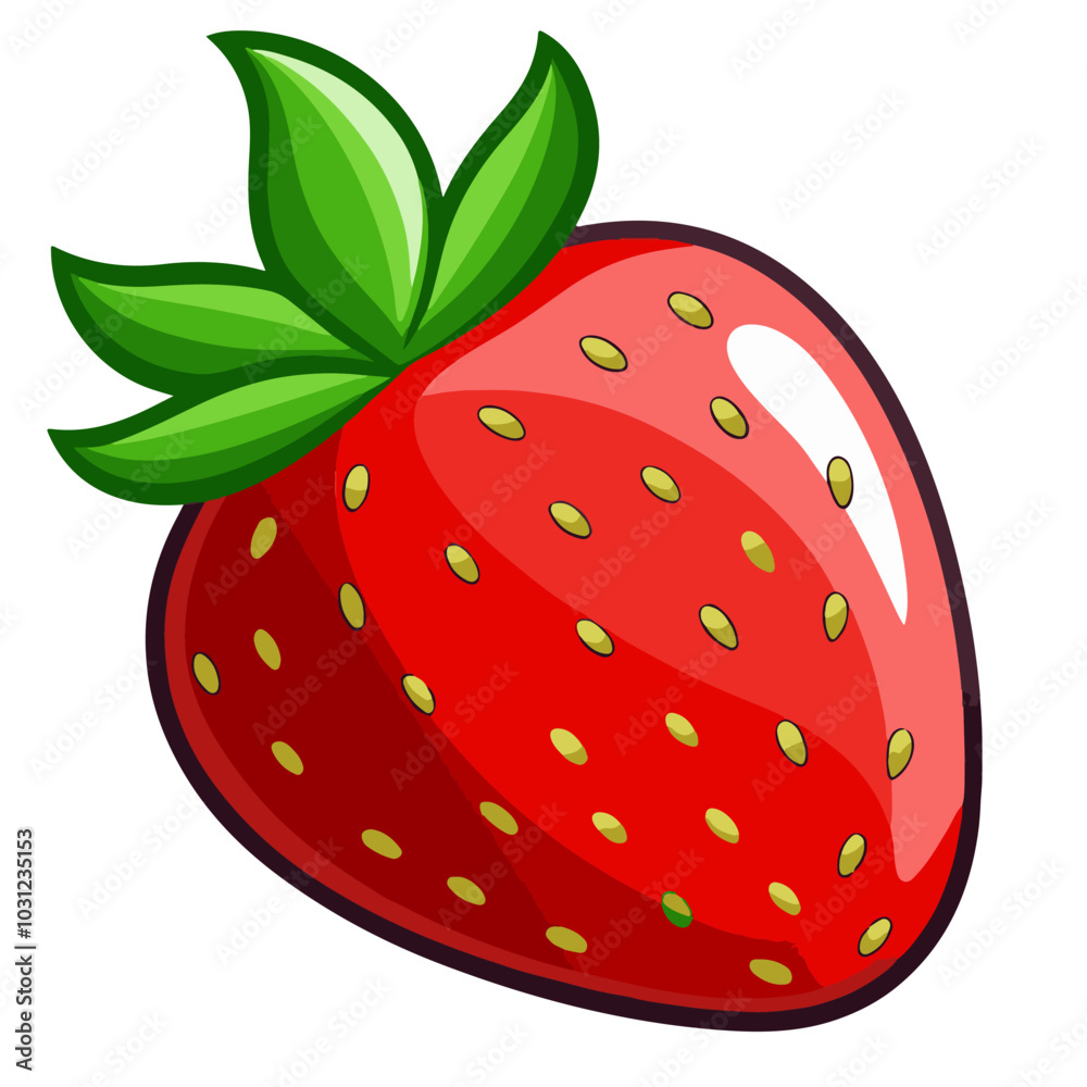 Strawberry set. Red strawberries with leaves and flowers. Juicy summer berries. Flat Vector illustration isolated on white background Strawberry set. Red strawberries with leaves and flowers. Juicy summer berries. Flat Vector illustration isolated on white background