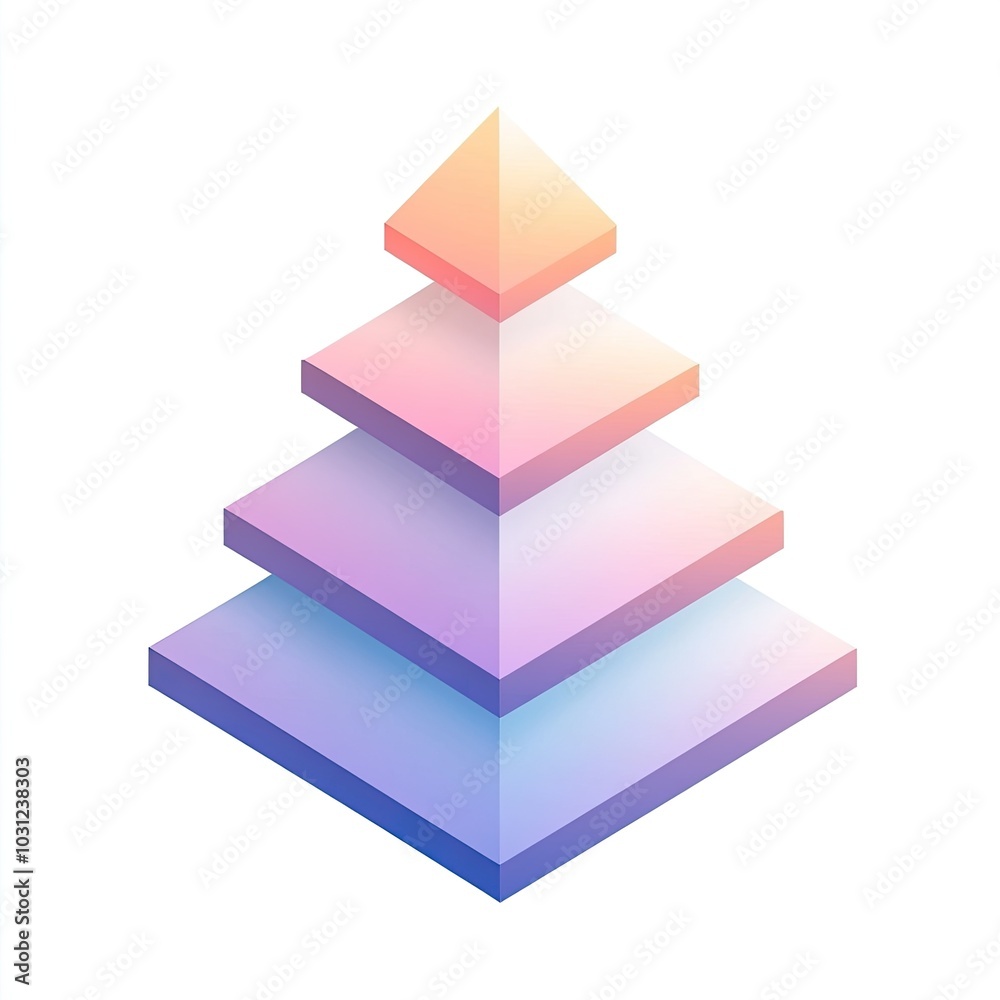 Abstract Gradient Pyramid with Four Layers Abstract Gradient Pyramid with Four Layers