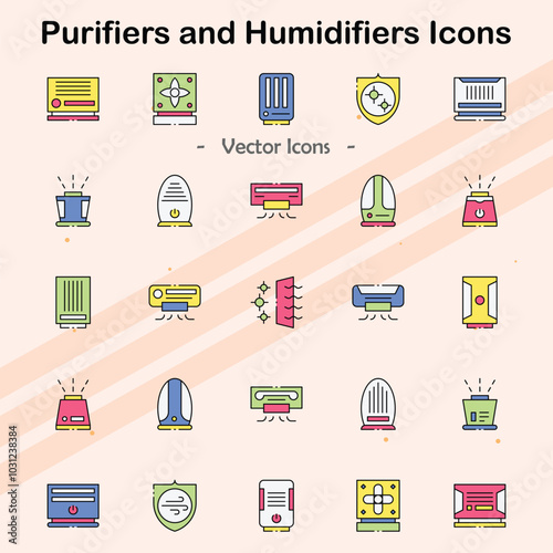 Icons representing air purifiers and humidifiers.