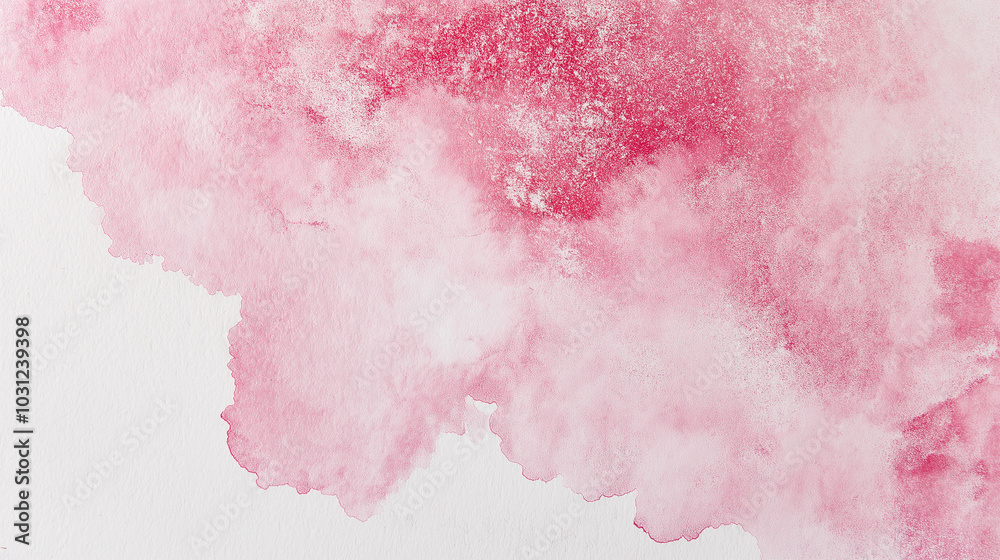 Obraz premium a close-up, top-down view of a soft pink watercolor wash applied smoothly on textured paper