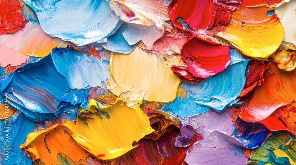 Colorful Abstract Palette of Paint Strokes Colorful Abstract Palette of Paint Strokes