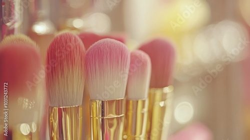 Colorful Makeup Brushes for Beauty Enthusiasts photo