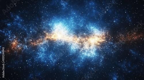 Cosmic Nebula with Stars and Dust Clouds Space Background