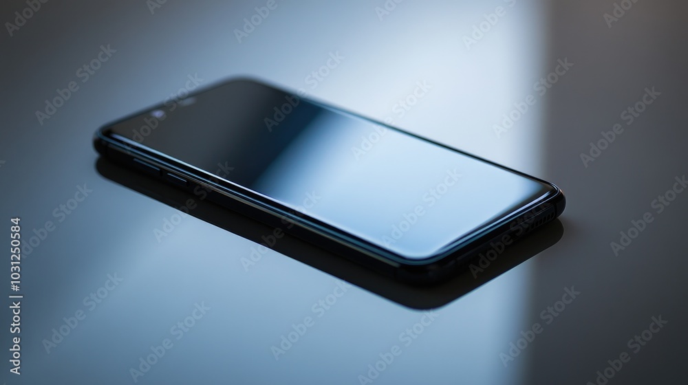 Modern Smartphone on Stylish Surface