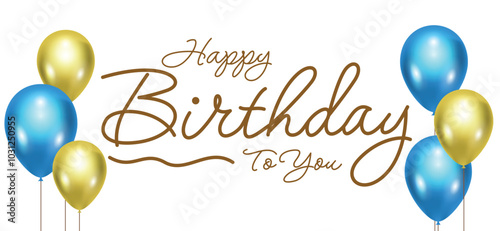 Canvas Print happy birthday text typography