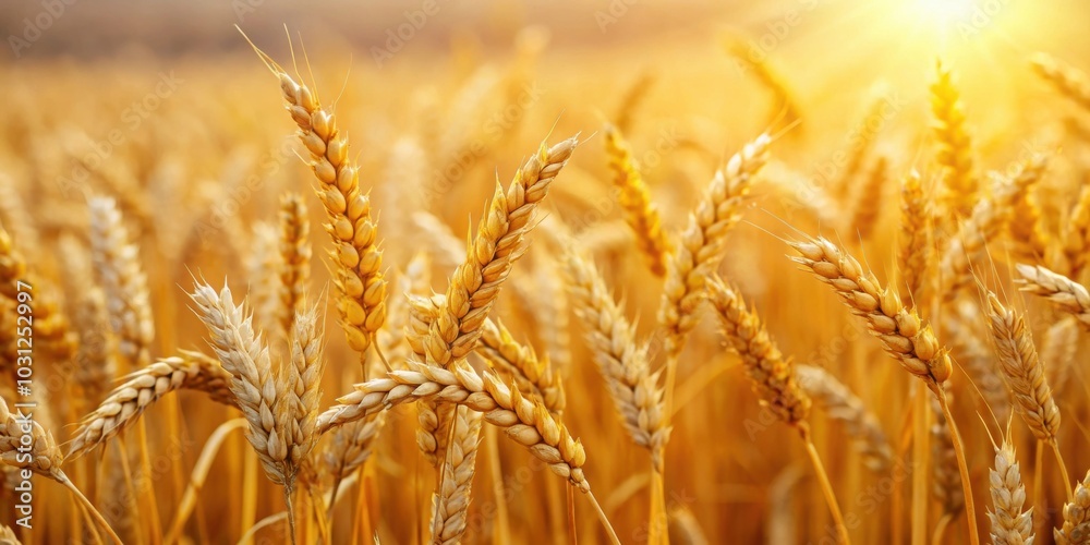 Ripe golden wheat spikelets in a field , agriculture, crop, farm, harvest, nature, cereal, plant, growth, field, organic Ripe golden wheat spikelets in a field , agriculture, crop, farm, harvest, nature, cereal, plant, growth, field, organic