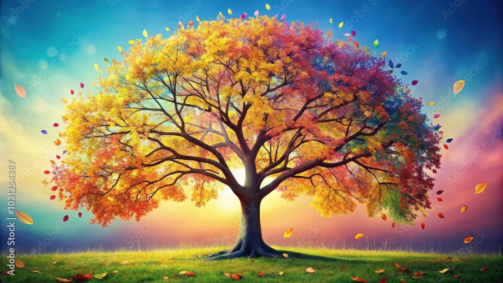 Elegant colorful tree with vibrant leaves hanging branches, elegant, colorful, tree, vibrant, leaves, hanging branches Elegant colorful tree with vibrant leaves hanging branches, elegant, colorful, tree, vibrant, leaves, hanging branches