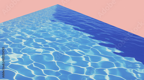 shimmering pool water texture with rippling caustics and shadow play