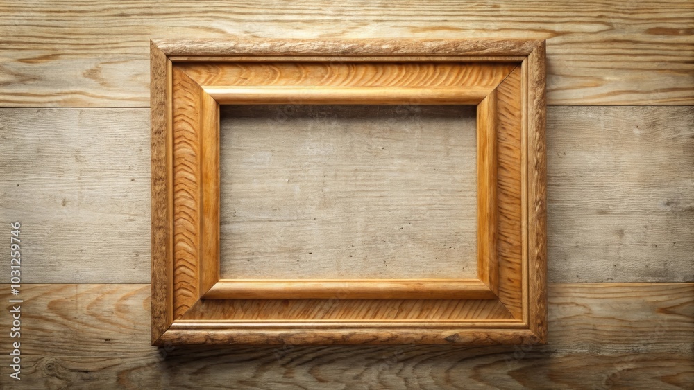 Empty wooden picture frame hanging on wall for decorative pictures, mockup, frame, wood, wall, interior, home decor, blank, empty Empty wooden picture frame hanging on wall for decorative pictures, mockup, frame, wood, wall, interior, home decor, blank, empty