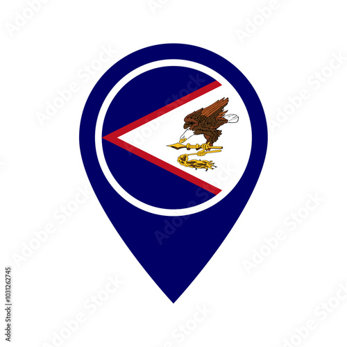 Free Download American Samoa flag location icon - GFXLoad