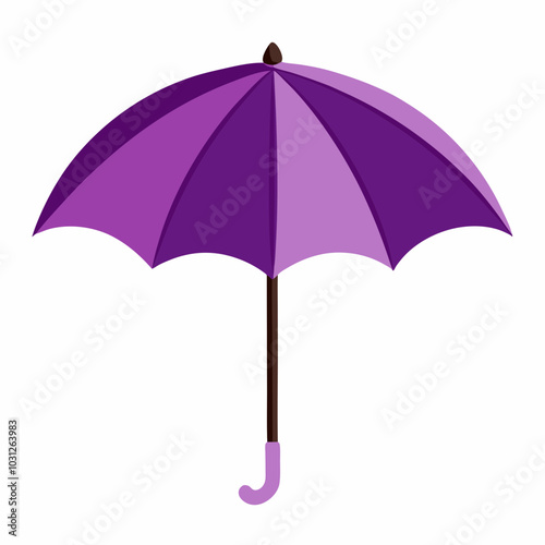 purple umbrella isolated on white background