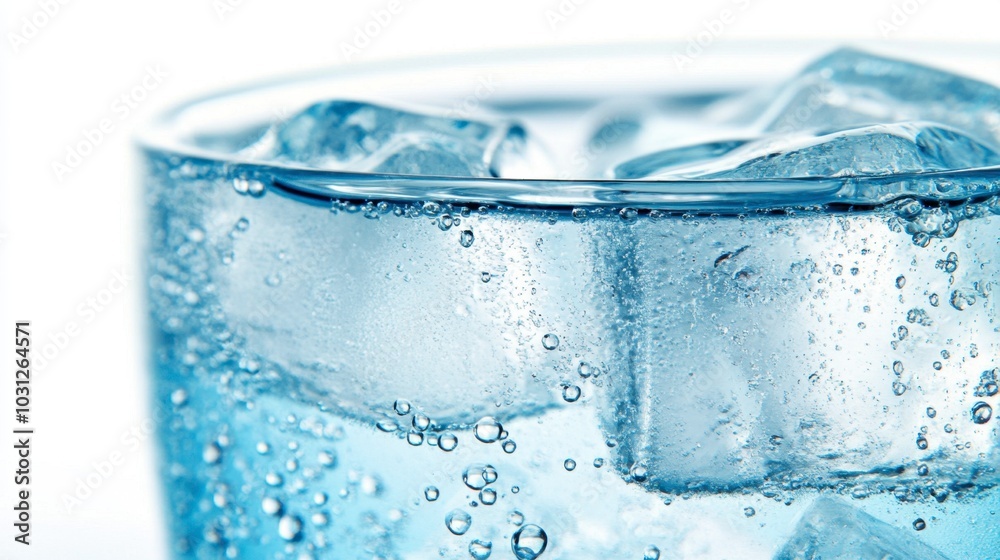 Refreshing Glass of Water with Ice Cubes Refreshing Glass of Water with Ice Cubes