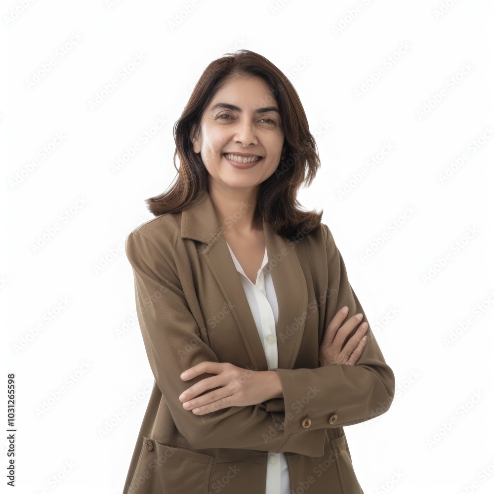 portrait of a business woman on white background portrait of a business woman on white background