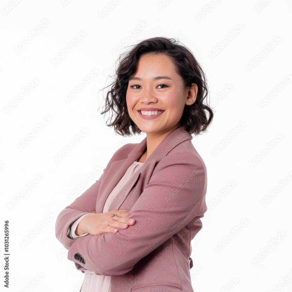 portrait of a business woman on white background portrait of a business woman on white background