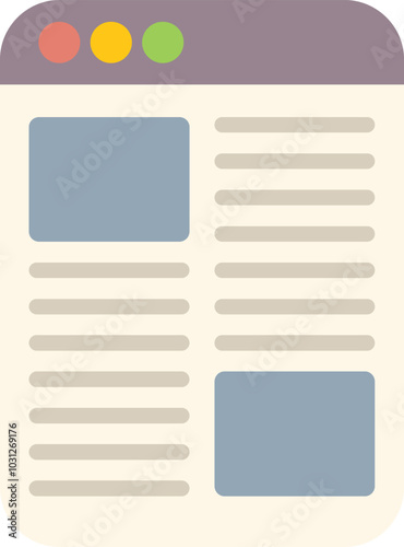 Website layout displaying content with text and images