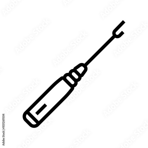 seam ripper dressmaking fashion line icon vector. seam ripper dressmaking fashion sign. isolated contour symbol black illustration