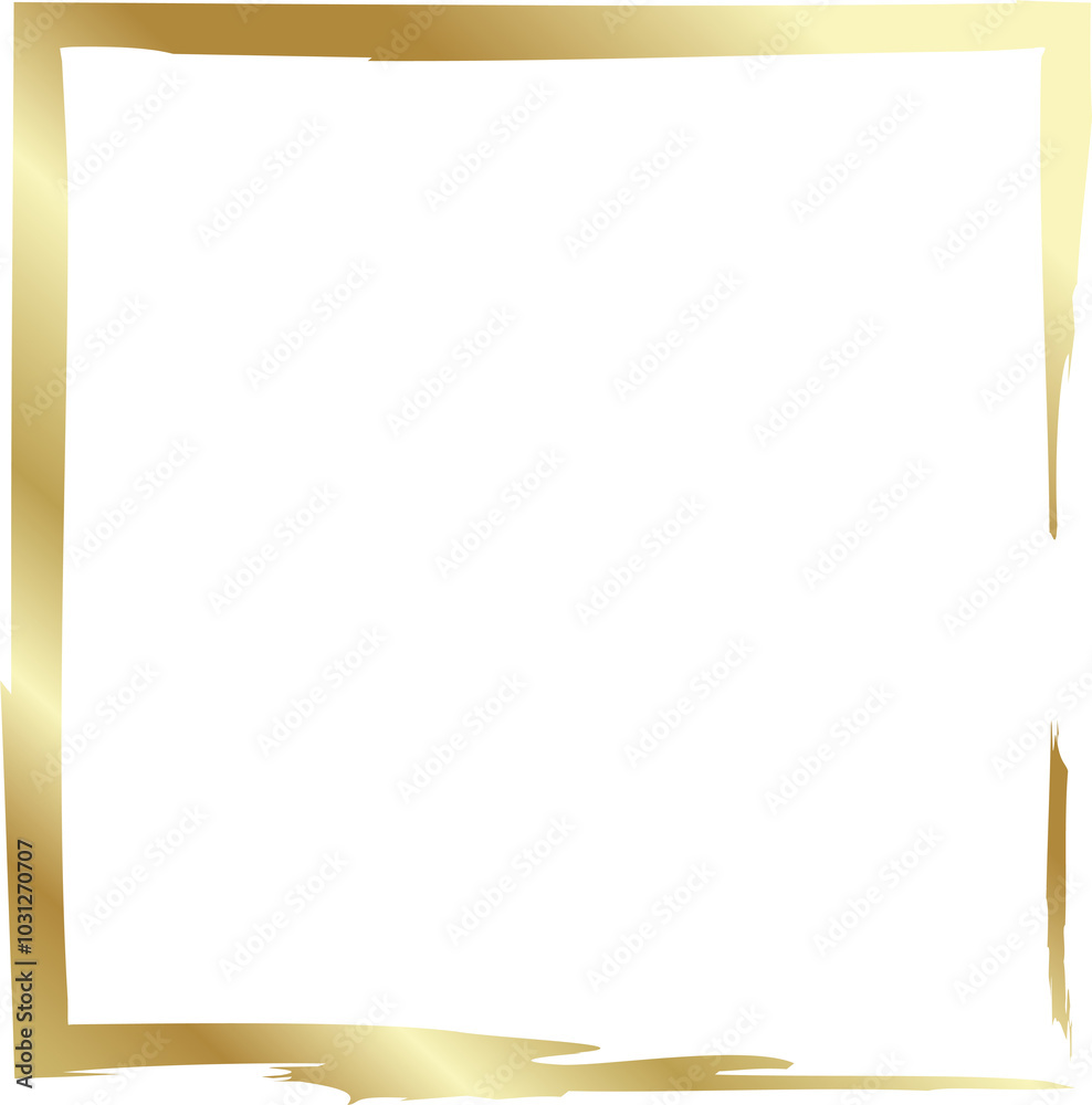 Grunge square golden frame. Luxury element Grunge square golden frame. Luxury element