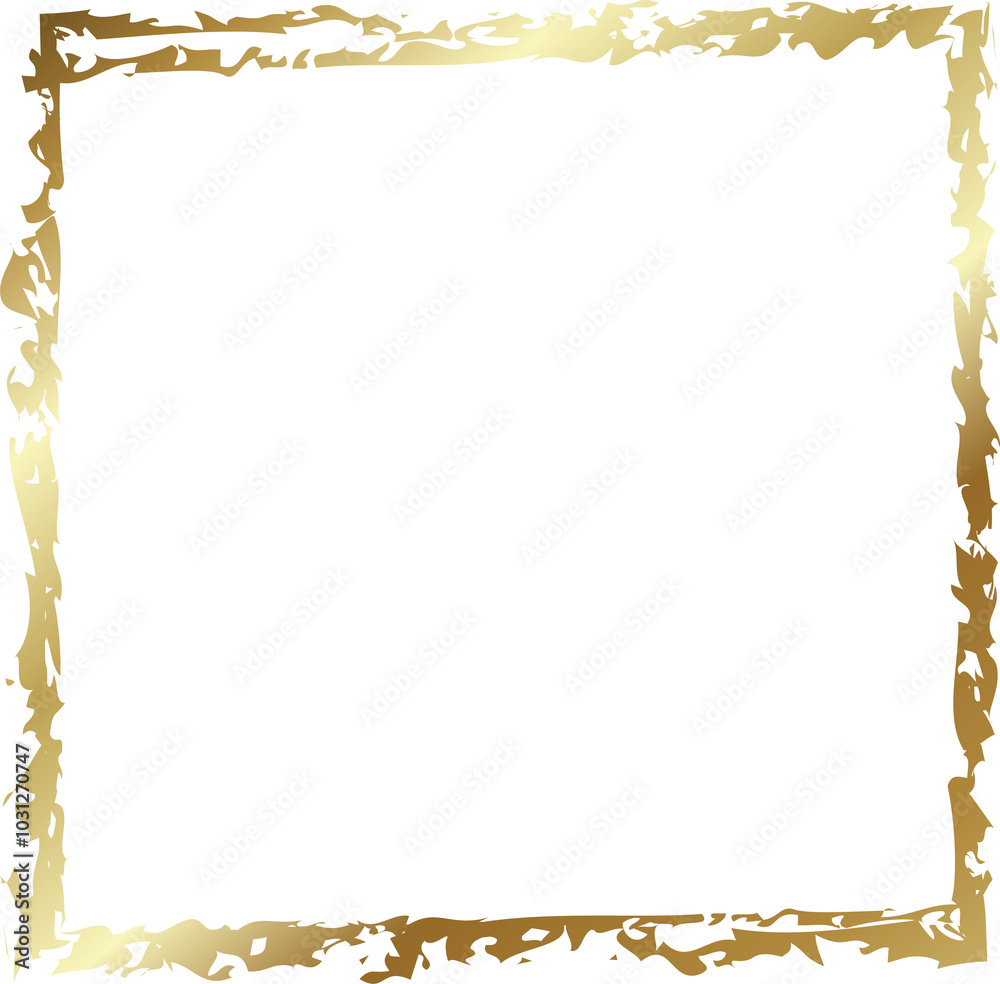 Obraz premium Grunge square golden frame. Luxury element
