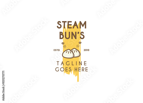 Steamed buns logo design vector template. Chinese steamed bun.