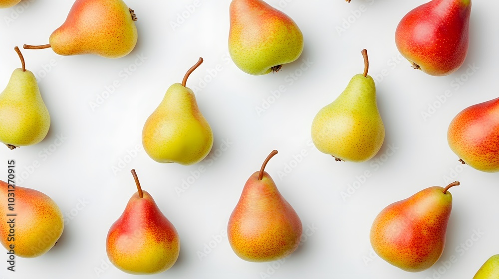pears isolated on white background. 