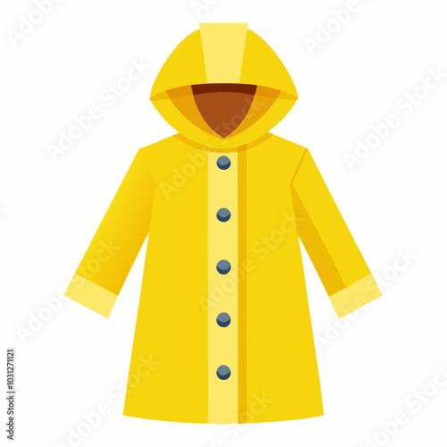 yellow raincoat vector illustration 