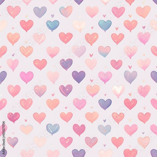 다양한 하트 패턴 이미지 일러스트 (Various heart pattern image illustration)