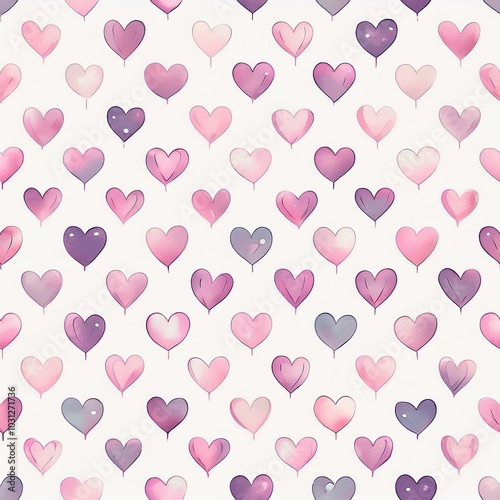 다양한 하트 패턴 이미지 일러스트 (Various heart pattern image illustration)