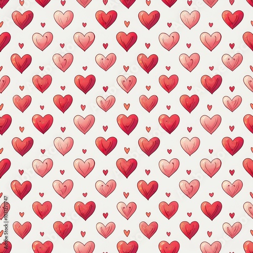 다양한 하트 패턴 이미지 일러스트 (Various heart pattern image illustration)