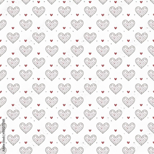 다양한 하트 패턴 이미지 일러스트 (Various heart pattern image illustration)