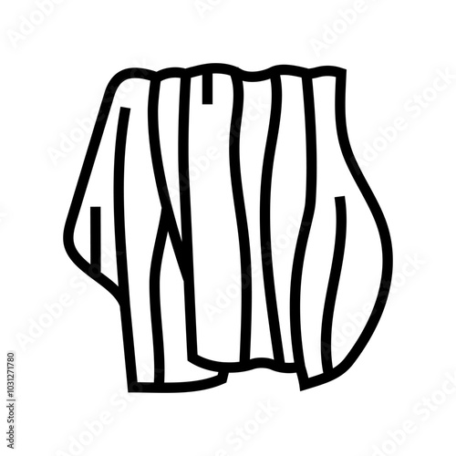 draping fabric dressmaking fashion line icon vector. draping fabric dressmaking fashion sign. isolated contour symbol black illustration