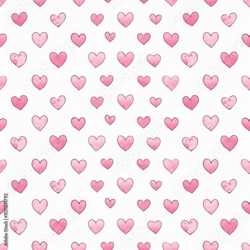 다양한 하트 패턴 이미지 일러스트 (Various heart pattern image illustration)