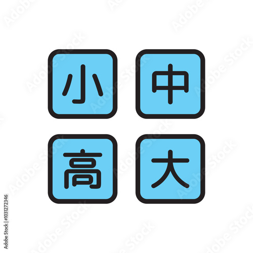 小学校　中学校　高校　大学
