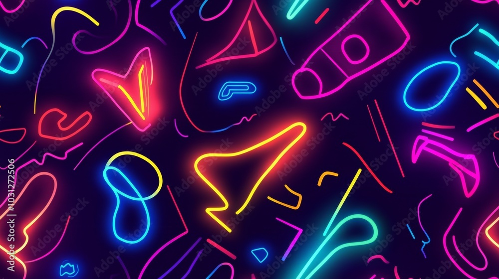 Colorful Neon Abstract Background Design Colorful Neon Abstract Background Design