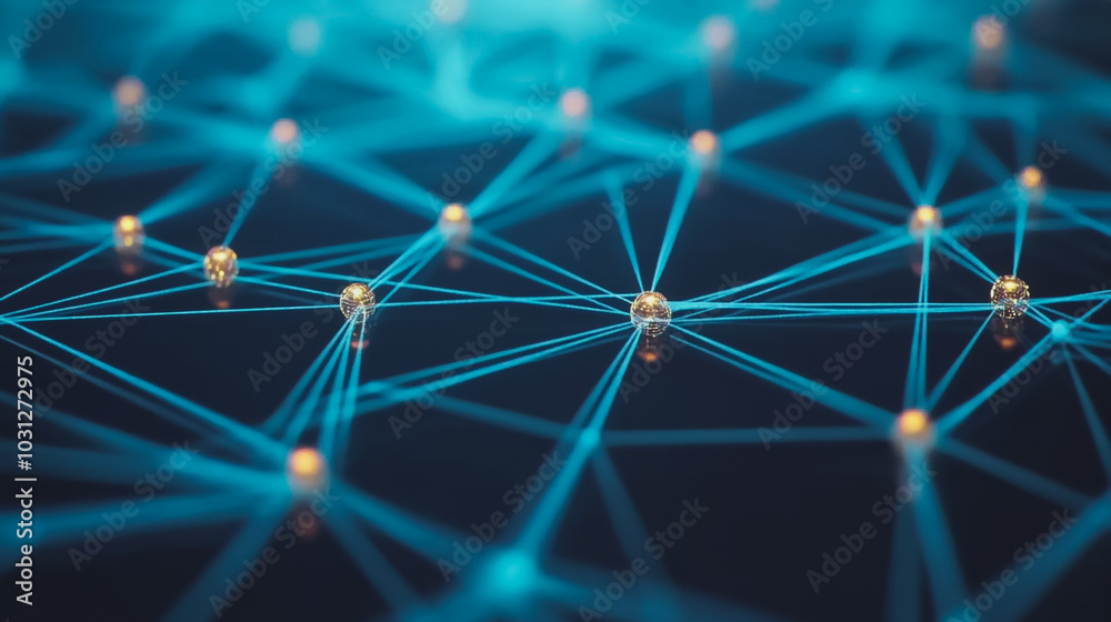 Abstract business connection of lines from nodes It is connected to endless nodes and represents the innovation of communication in the network. Abstract business connection of lines from nodes It is connected to endless nodes and represents the innovation of communication in the network.