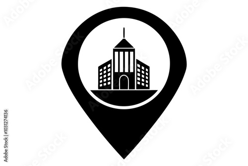 location silhouette vector icon illustration