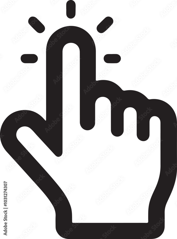 Obraz premium hand cursor on white